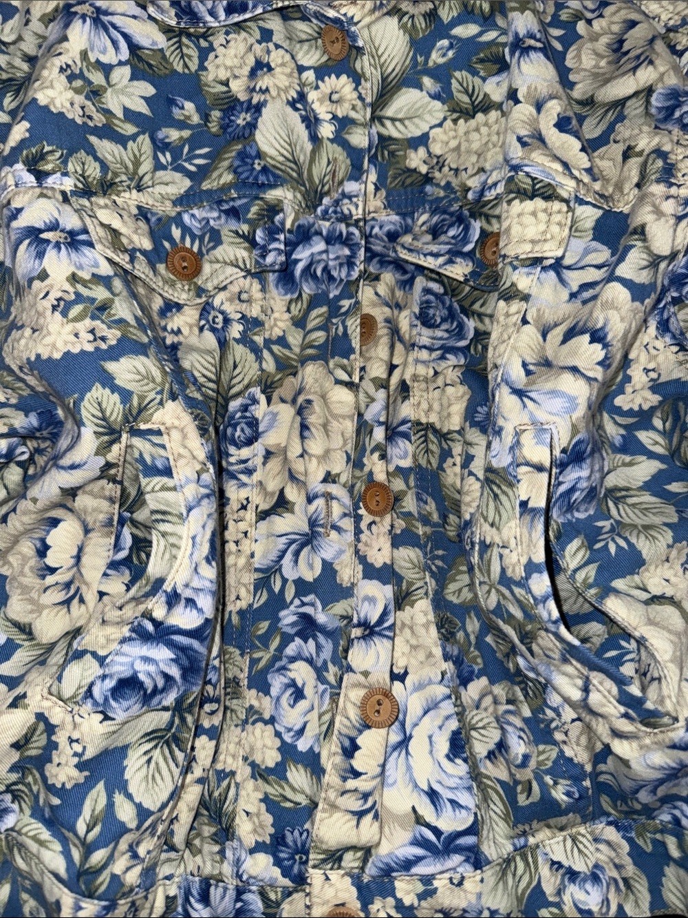 Vintage Koret City Blues Floral Denim Jacket - Picture 6 of 9